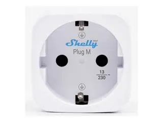 Shelly Plug M Gen3 - Smartplugg - trådløs Wi-Fi, Bluetooth - hvit