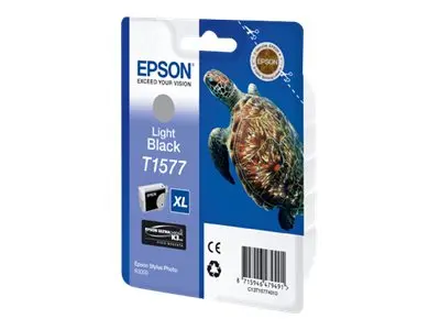 Epson T1577 - 25.9 ml - lys svart - original - blister - blekkpatr...
