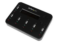StarTech Standalone 1:5 USB Flash Drive Duplicator and Eraser Flash Drive (USB 3.0/2.0/1.1) Copier - 2 Duplication Modes (USBDUP15) - USB-stasjonsduplikator - 5 brønner