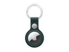 Apple - Eske for airtag - mikrotvill, stainless steel m&#248;rk gr&#248;nn