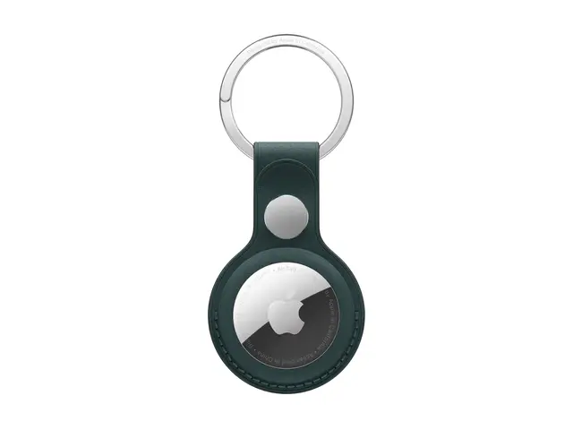 Apple - Eske for airtag mikrotvill, stainless steel mørk grønn