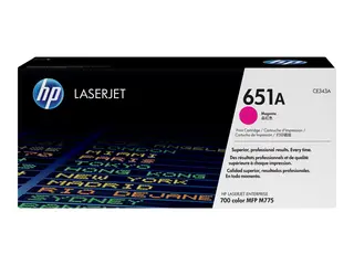 HP 651A - Magenta - original - LaserJet - tonerpatron (CE343A) for Color LaserJet Enterprise MFP M775; LaserJet Managed MFP M775