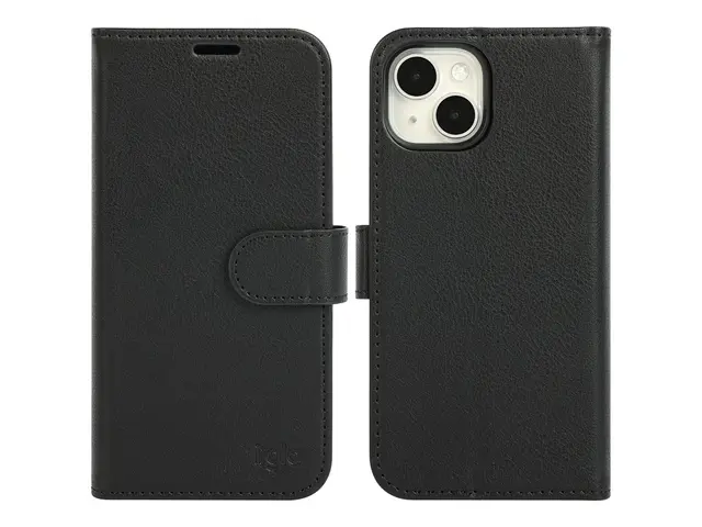iiglo - Lommebok for mobiltelefon 2-i-1 prima polyuretanlær svart ...
