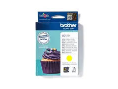 Brother LC123Y - Høy ytelse - gul - original blekkpatron - for Brother DCP-J100, DCP-J105, DCP-J132W, DCP-J4110DW, DCP-J552DW, DCP-J752DW