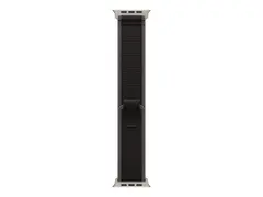 Apple - Sl&#248;yfe for smart armb&#229;ndsur 49 mm, naturlig titanfinish - M/L-st&#248;rrelse - svart/trekull - for Watch Herm&#232;s Series 9, SE 3, Series 10, Series 11, Series 8, Series 9, Ultra 2, Ultra 3