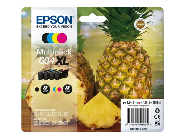 Epson 604XL Multipack - 4-pack XL svart, cyan, magenta, gul origin...
