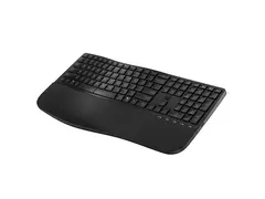 HP 685 - Tastatur - dual modus, 3-sone layout, flere enheter, 23 programmerbare taster, OS automatisk deteksjon, lav profil tastereeise 100% - full size - trådløs - 2.4 GHz - Pan Nordic - svart