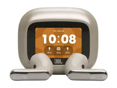 JBL LIVE Flex 4 - True wireless-hodetelefoner med mikrofon i øret - Bluetooth - aktiv støydemping - champagne