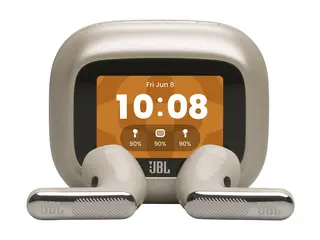 JBL LIVE Flex 4 - True wireless-hodetelefoner med mikrofon i øret - Bluetooth - aktiv støydemping - champagne