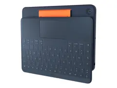 Logitech Rugged Combo 3 Touch for Education Tastatur og folioveske - med styrepute - Apple Smart connector - QWERTY - Storbritannia - akademisk - for Apple 10.2-inch iPad (7. generasjon, 8. generasjon, 9. generasjon)