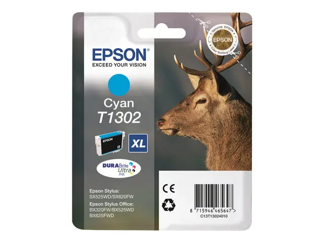 Epson T1302 - 10.1 ml cyan original hengepakke blekkpatron (altern...