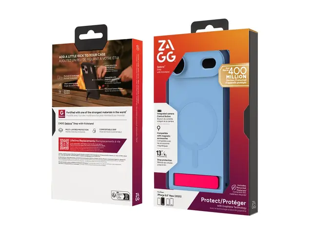 ZAGG Sedona Snap - Baksidedeksel for mobiltelefon med stativ MagSa...