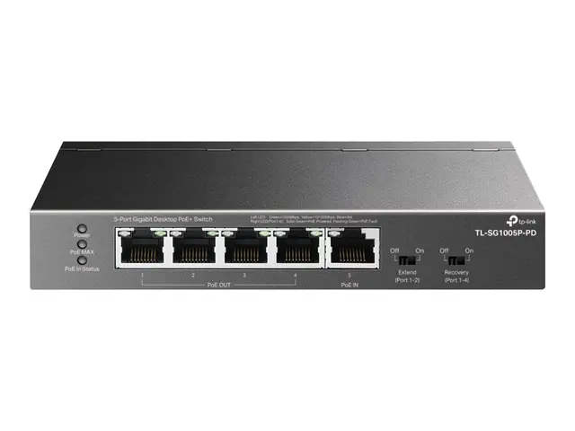 TP-Link TL-SG1005P-PD V1 - Switch ikke-styrt 4 x 10/100/1000 (PoE+...