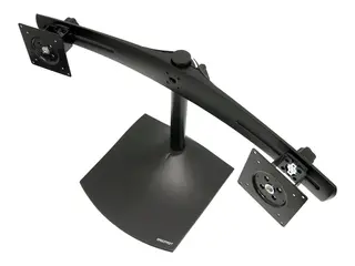 Ergotron DS100 - Stativ - horisontal - for 2 LCD-skjermer aluminium, stål - svart - skjermstørrelse: inntil 24" - skrivebord