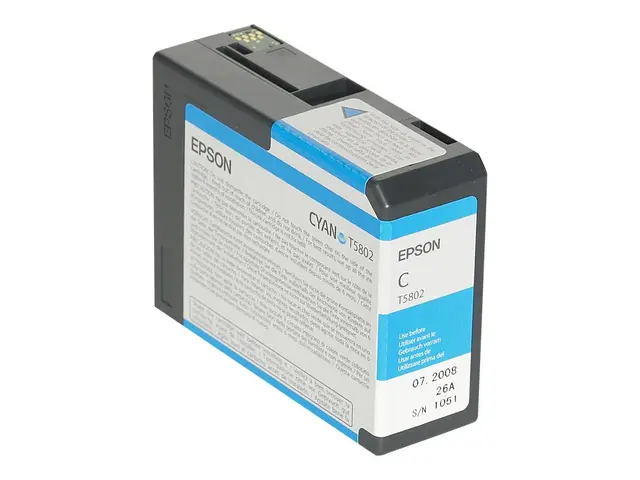 Epson T5802 - 80 ml - cyan - original - blekkpatron - for Stylus P...