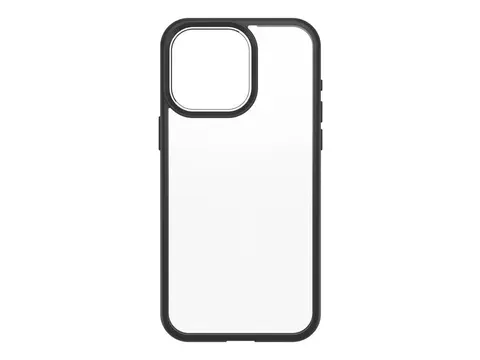 OtterBox React Series - Baksidedeksel for mobiltelefon polykarbonat, syntetisk gummi - svart krystall (klar/svart) - for Apple iPhone 15 Pro Max