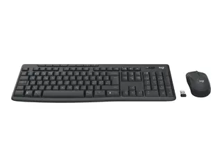Logitech MK370 Combo for Business - Tastatur- og mussett trådløs - Bluetooth LE - QWERTY - Storbritannia - grafitt