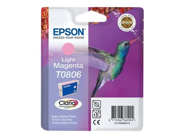 Epson T0801 - 7.4 ml - svart - original - blister - blekkpatron - ...
