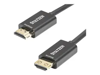 Stoltzen - HDMI-kabel - HDMI hann til HDMI hann 10 m - dobbeltskjermet hybridkobber/fiberoptikk - svart - Active Optical Cable (AOC), st&#248;tte for 4K 60 Hz (3840 x 2160)