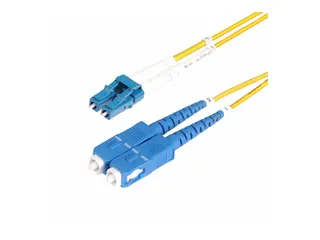 Startech - Koblingskabel - LC/UPC-enkeltmodus (hann) til SC/UPC-enkeltmodus (hann) 8 m - 2 mm - fiberoptisk - dupleks - 9 / 125 micron - OS1/OS2 - halogenfri, passiv, up to 100 Gbps data transfer rate - gul