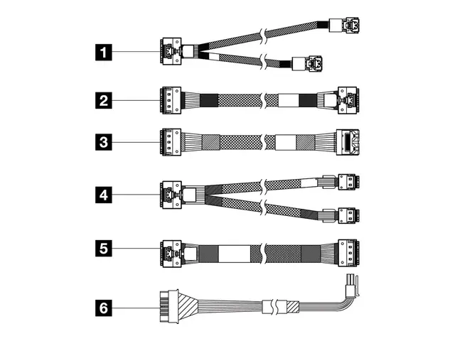 Lenovo - Lagerkabelsett for 2,5" SAS/SATA Chassis Front BP1 ThinkS...