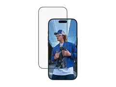PanzerGlass - Skjermbeskyttelse for mobiltelefon ultravid passform m. EasyAligner - glass - rammefarge svart - for Apple iPhone 16 Pro, 17