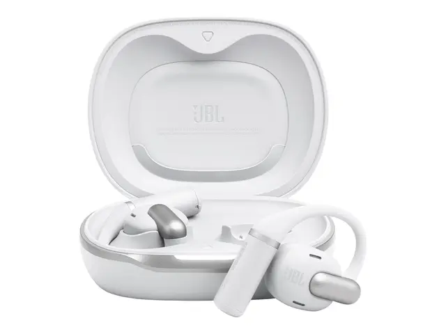 JBL Sense Pro - True wireless-hodetelefoner med mikrofon åpent øre - clip-on - Bluetooth - hvit 