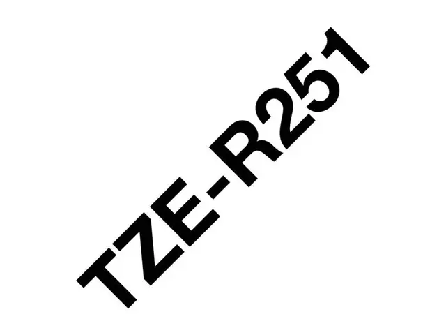Brother TZe-R251 - Sateng svart på hvitt Rull (2,4 cm x 4 m) 1 kas...