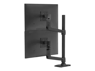 Ergotron LX - Monteringssett (dobbel stablearm, høy stang) for 2 LCD-skjermer - matt svart - skjermstørrelse: opptil 40" - skrivebordsmonterbar