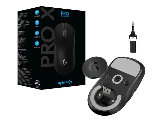 Logitech PRO X SUPERLIGHT Wireless Gaming Mouse - Mus optisk 5 kna...