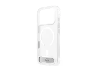 Belkin Clear Series - Beskyttende deksel for mobiltelefon med stativ - MagSafe-samsvar - plastikk, silikon - blank - for Apple iPhone 17 Pro, 18 Pro