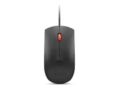 Lenovo - Mus - optisk - 3 knapper - kablet USB - svart, r&#248;d