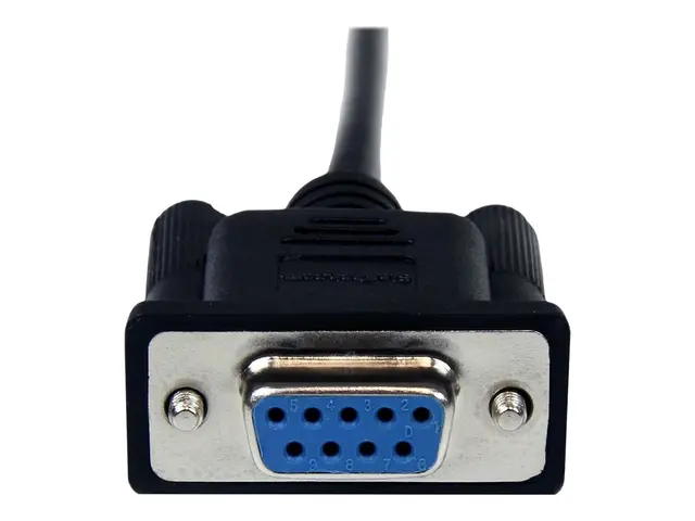 StarTech.com 1m Black DB9 RS232 Serial Null Modem Cable F/M - DB9 ...