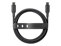 empower by PanzerGlass - USB-kabel - USB-C (hann) til USB-C (hann) USB 2.0 - 48 V - 5 A - 1.2 m - Hurtiglading opptil 240W - romsvart