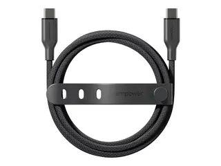 empower by PanzerGlass - USB-kabel - USB-C (hann) til USB-C (hann) USB 2.0 - 48 V - 5 A - 1.2 m - Hurtiglading opptil 240W - romsvart