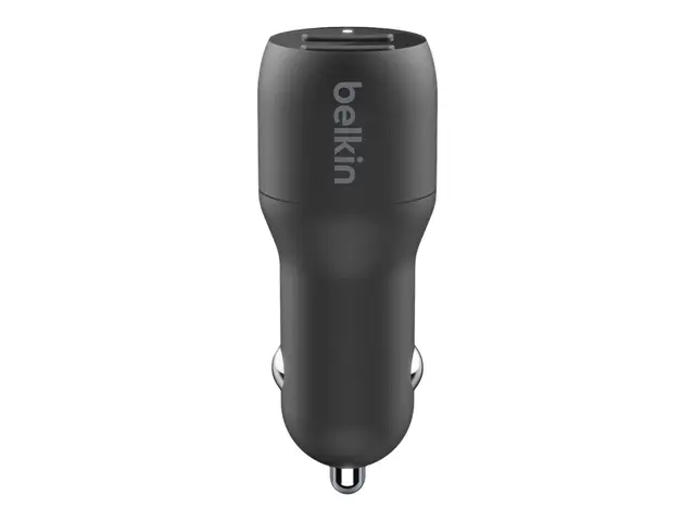 Belkin BoostCharge Dual Charger - Bilstrømadapter 24 watt 4.8 A 2 ...