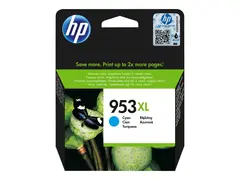 HP 953XL - 18 ml - Høy ytelse - cyan original - hengeboks - blekkpatron - for Officejet Pro 77XX, 82XX, 87XX
