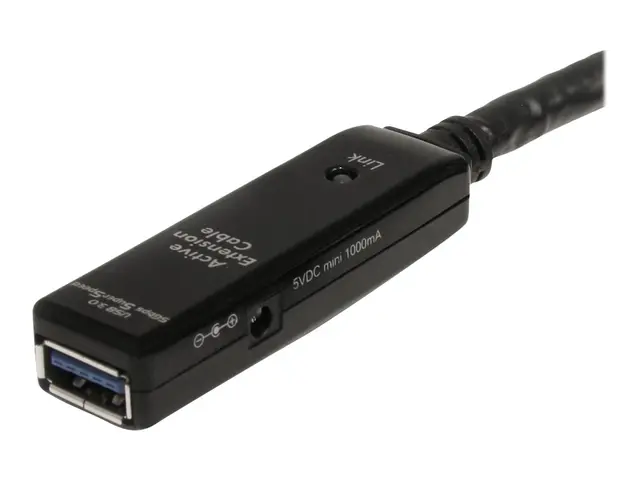 StarTech.com 32.8 ft Active USB 3.0 Extension Cable with AC Power ...