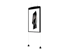 HI-ND Ceiling Solution - Monteringssett (hylster) dobbeltside - for digitalsignerings-LCD-panel - metall - svart, RAL 9005 - skjermst&#248;rrelse: 55&quot; - takmonterbar - for Samsung OM55N-D