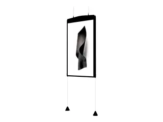 HI-ND Ceiling Solution - Monteringssett (hylster) dobbeltside - for digitalsignerings-LCD-panel - metall - svart, RAL 9005 - skjermst&#248;rrelse: 55&quot; - takmonterbar - for Samsung OM55N-D