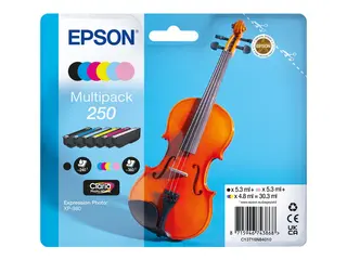 Epson 250 Multipack - 6-pack - svart, gul, cyan, magenta, lys cyan, lys magenta original - blister - blekkpatron - for P/N: C11CL95402