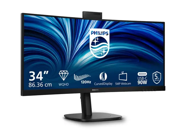 Philips 34B2U3600CH - 3000 Series LED-skjerm kurvet 34" 3440 x 144...