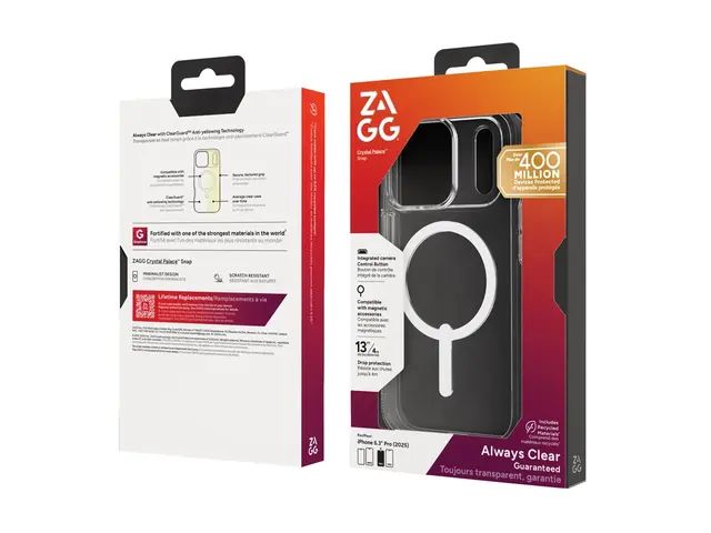 Zagg Crystal Palace Snap - Baksidedeksel for mobiltelefon med knap...