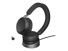Jabra Evolve2 75 - Hodesett - on-ear - Bluetooth trådløs - aktiv støydemping - USB-C - lydisolerende - svart - Optimert for UC