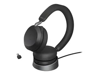 Jabra Evolve2 75 - Hodesett - on-ear - Bluetooth trådløs - aktiv støydemping - USB-C - lydisolerende - svart - Optimert for UC