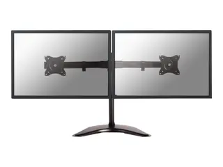 Neomounts NM-D335D - Stativ - full bevegelse for 2 LCD-skjermer - svart - skjermstørrelse: 10"-27" - skrivebordsstativ, klemmemonterbar, malje, skrivebordsmonterbar