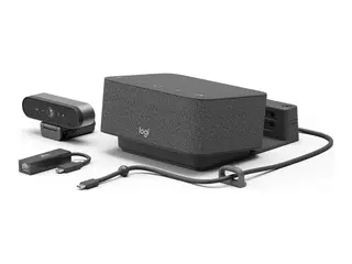 Logitech Logi Dock Focus Room Kit - Videokonferansesett (Logitech BRIO Ultra HD Pro Webcam, Logitech Logi Dock) Optimert for UC - power adapter included