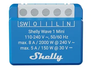 SHELLY Wave 1 Mini EU LR Support Smart Switch QTSW-0A1X8EU