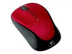 Logitech M235 - Mus - optisk - trådløs - 2.4 GHz USB trådløs mottaker - rød