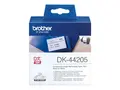 Brother DK44205 - Fjernbart adhesiv - hvit Rull (6,2 cm x 30,5 m) 1 rull(er) merkelapper - for Brother QL-1050, QL-500, QL-550, QL-560, QL-570, QL-650, QL-710, QL-720